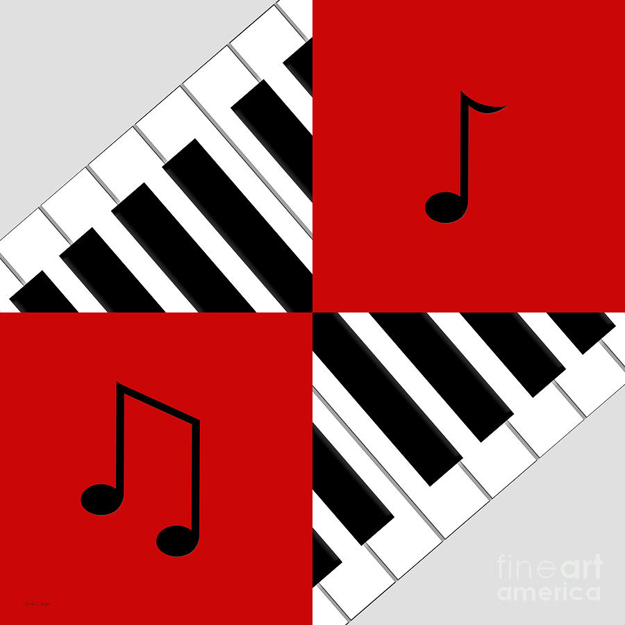 Piano Abstract 5 Digital Art by Andee Design