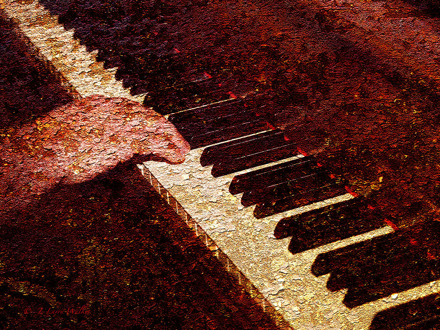 Piano Keyboard Abstract Digital Art by J Larry Walker