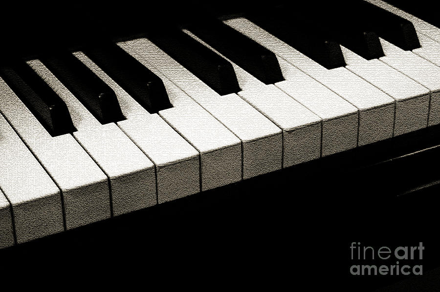 Piano Keys Coffee Tone Photograph by Andee Design