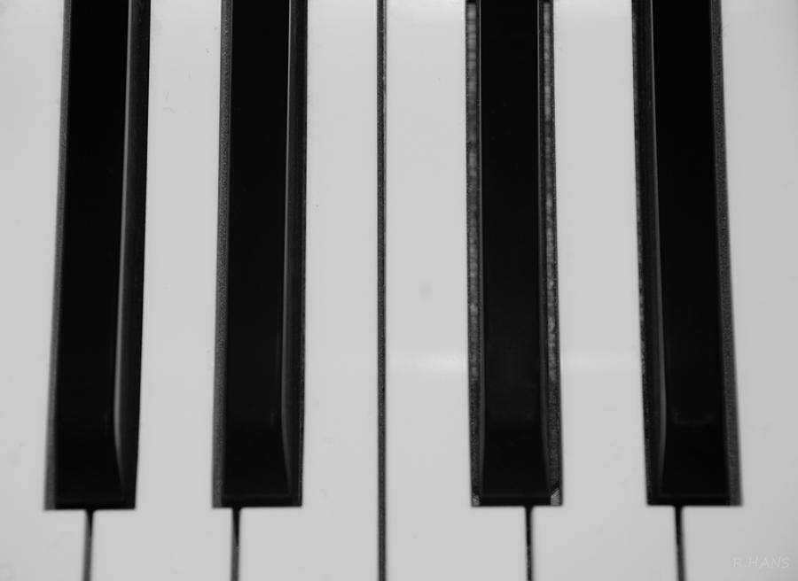 PIANO KEYS in BLACK AND WHITE Photograph by Rob Hans