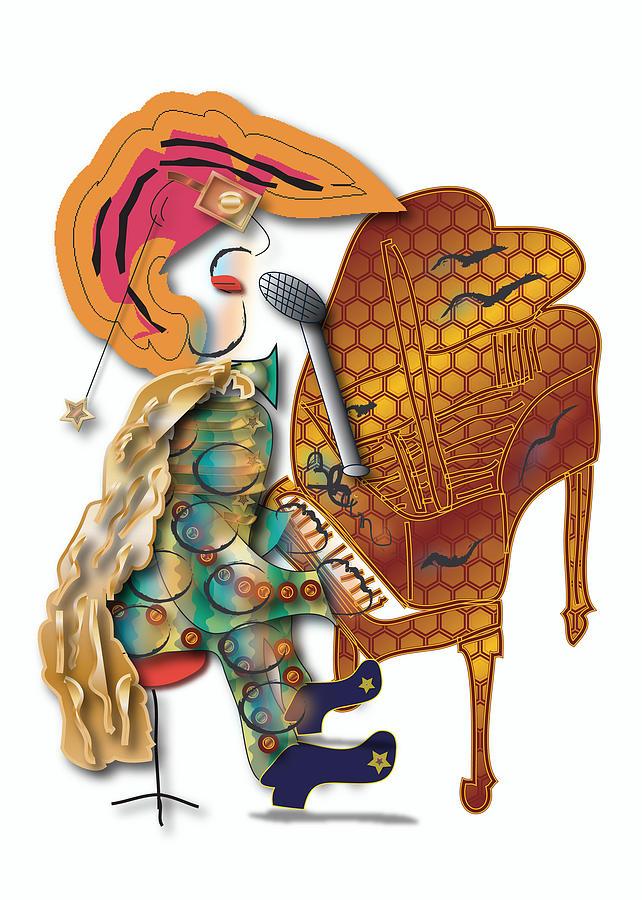 Music Digital Art - Piano Man by Marvin Blaine