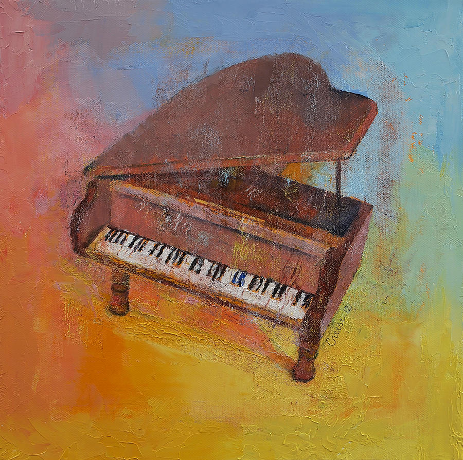 Piano Painting - Toy Piano by Michael Creese