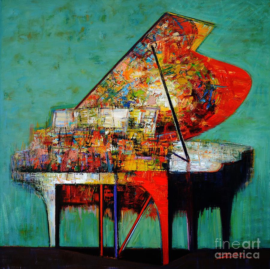 Music Painting - piano No.55-love by Zheng Li
