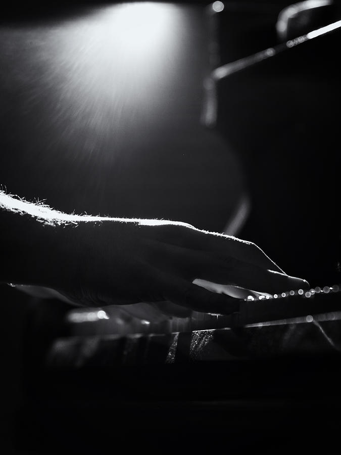 Black And White Photograph - Piano by Philip G