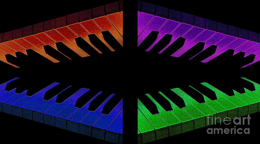 Piano Round Photograph by Andee Design
