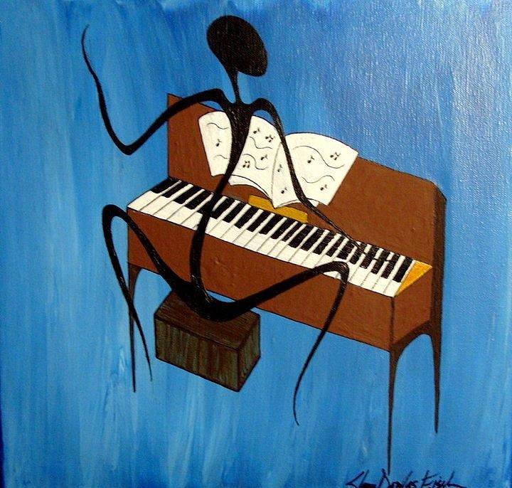 Unique Painting - Piano by Sheen Douglas Eisele