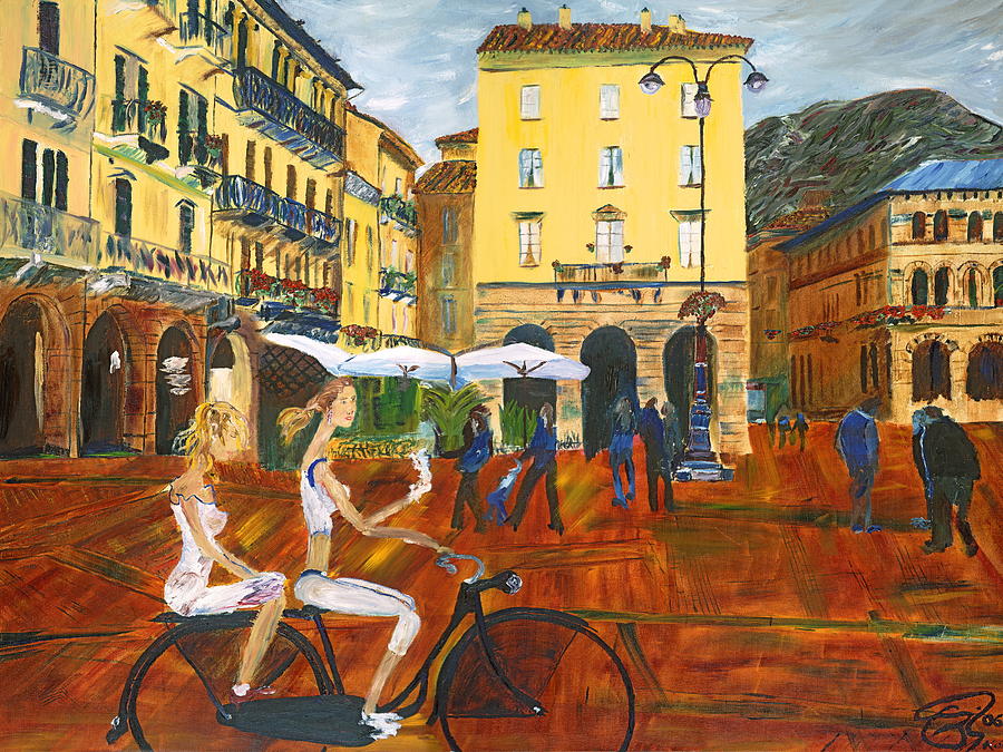 Impressionism Painting - Piazza da Como by Gregory Contemporary Art