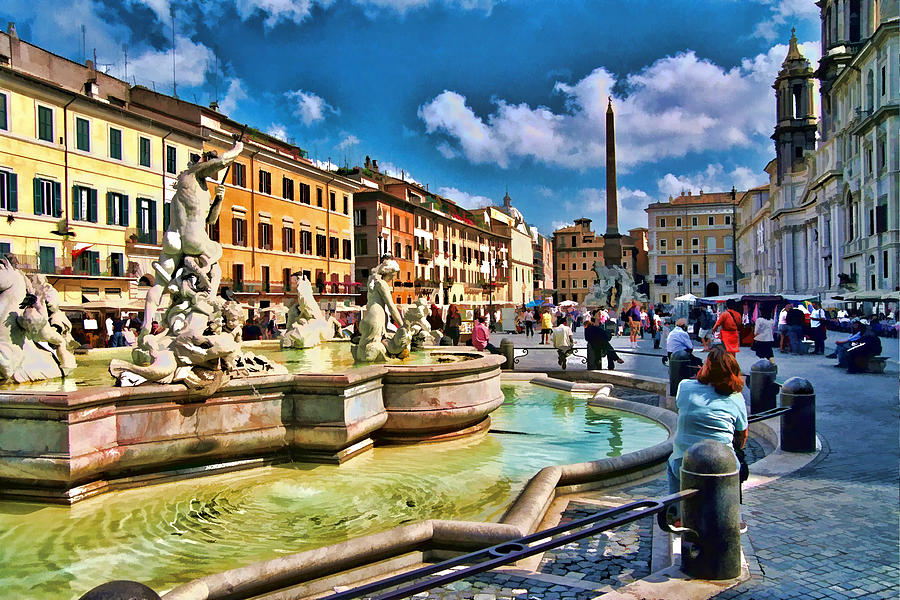 Piazza Navona - Rome Photograph by Allen Beatty