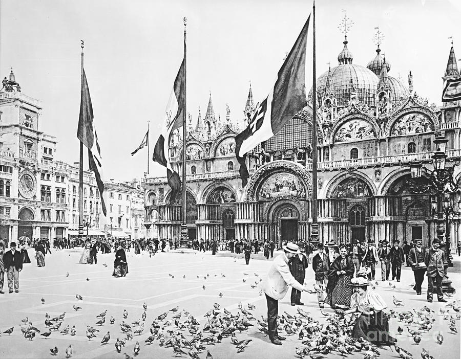 Piazza San Marco 1895 Photograph by Padre Art