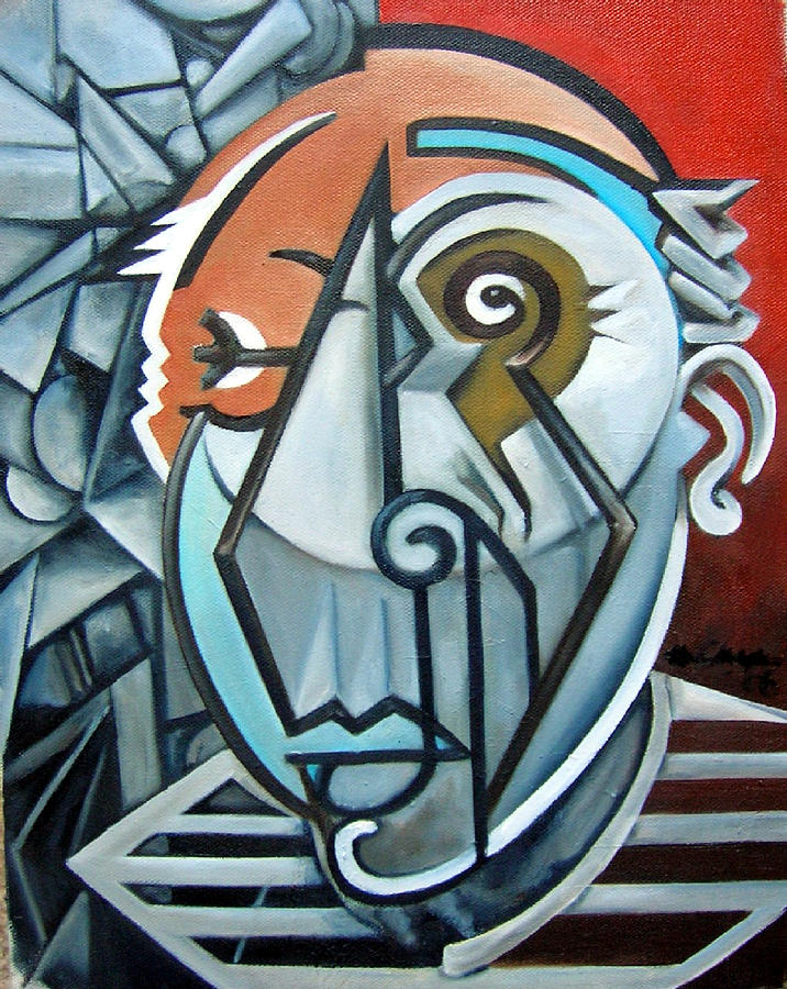 Picasso Bust Painting by Martel Chapman