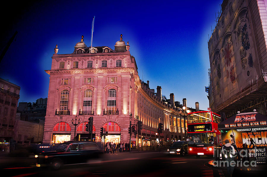 Piccadilly Circus at Dusk Photograph by Mary Jane Armstrong