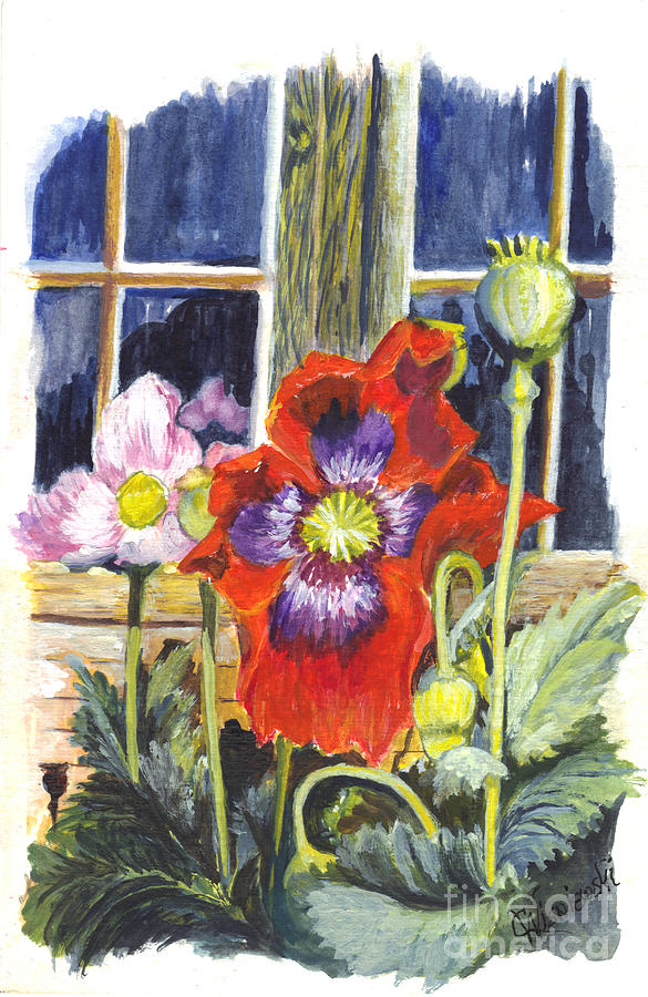Pick a Poppy Painting by Carol Wisniewski