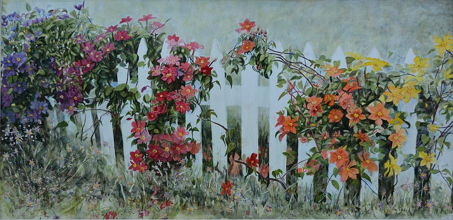 Flower Painting - Picket Fence Color by Russell Fox