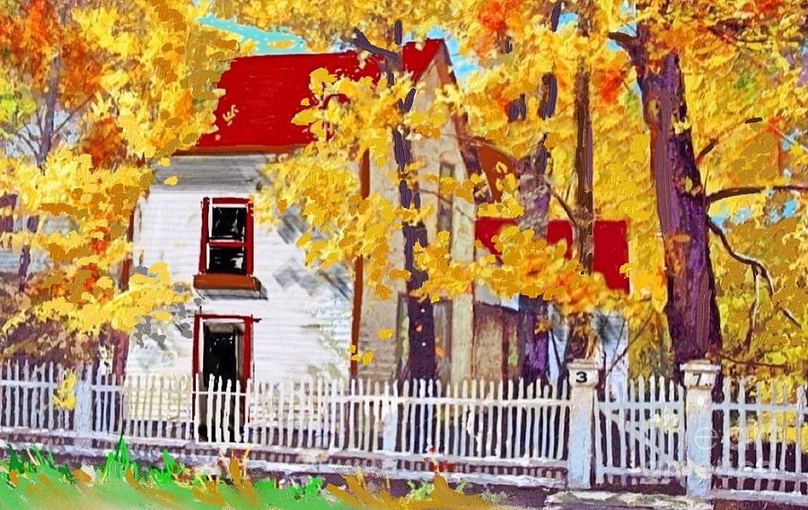 Picket Fence Painting - Picket fence by Craig Nelson