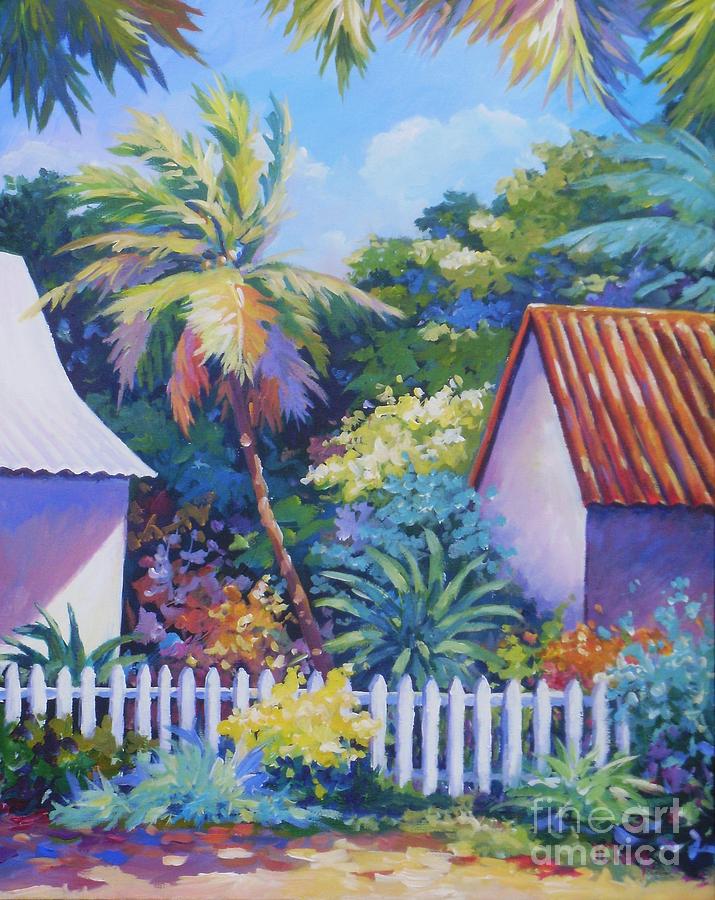 Cayman Painting - Picket Fence by John Clark Cayman Painting - Picket Fence by John Clark