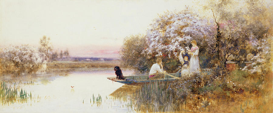 Picking Blossoms Painting by Thomas James Lloyd Picking Blossoms Painting by Thomas James Lloyd