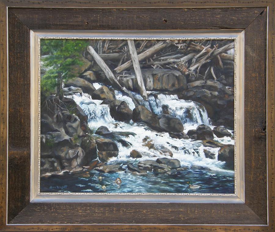 Drake Painting - Picnic At The Falls FRAMED by Lori Brackett