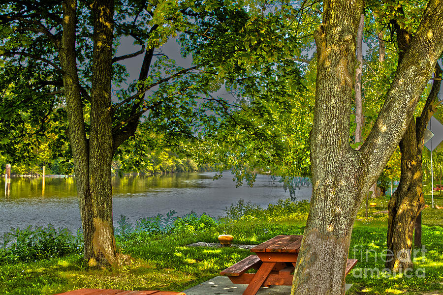 Picnic by the Erie Canal Photograph by William Norton