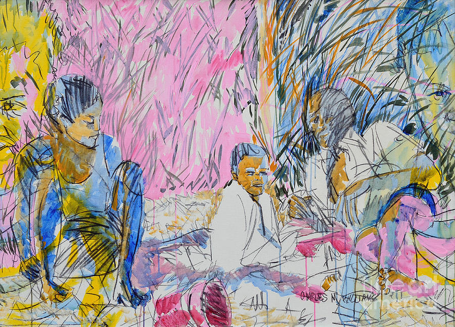 Picnic On The Beach Painting
