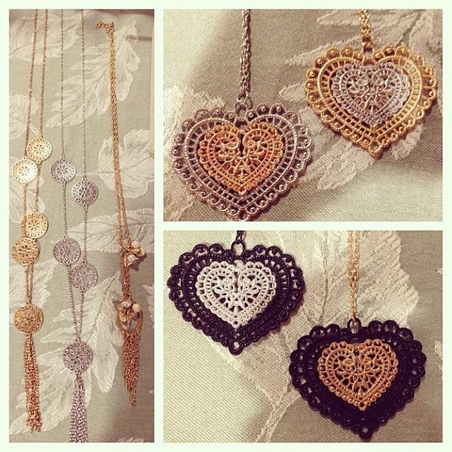 Jewelry Photograph - #picstitch #necklace #jewelry $5 #heart by Kristin Hecker