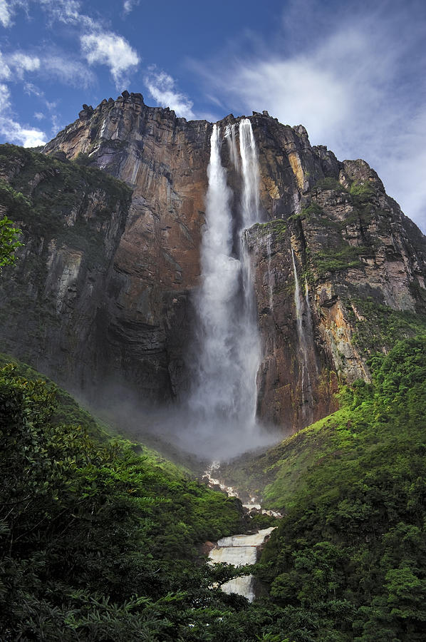 Picture of Angel Falls, taken from below looking up Photograph by FabioFilzi