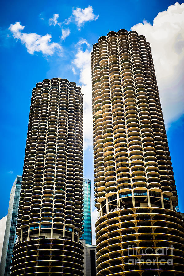 Picture Of Chicago Marina City Towers Photograph
