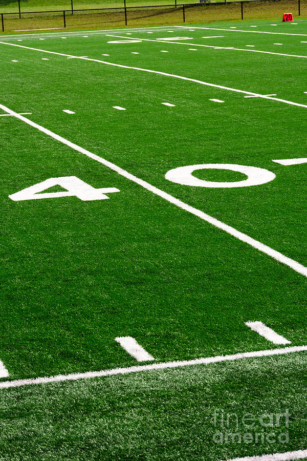 Picture Of Football Field 40 Yard Line Photograph
