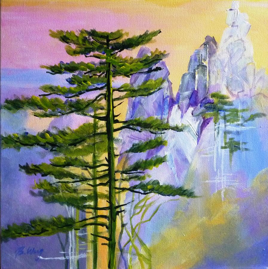 Picturesque Pines Painting by Betty M M Wong