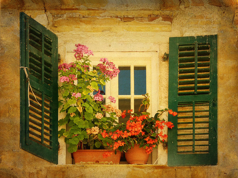 Picturesque Taormina Window  Photograph by Carla Parris