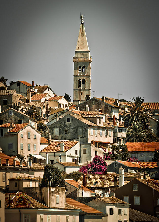 Picturesque town of Mali Losinj vertical view Photograph by Brch Photography