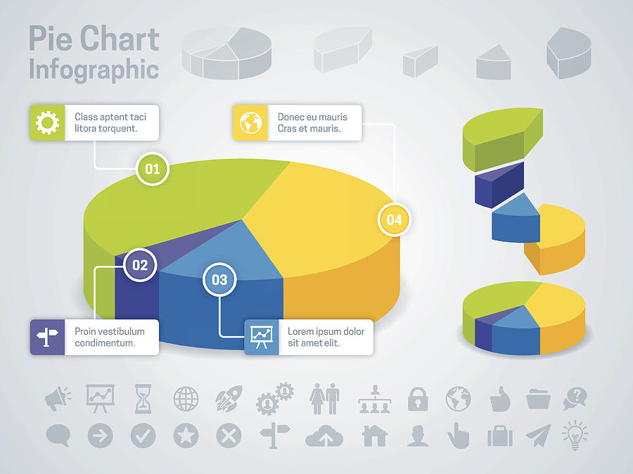 Pie Chart Business Infographic Drawing by Filo