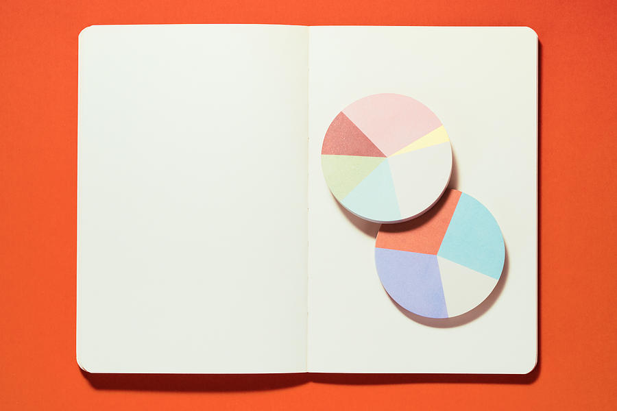 Pie Chart on a Blank Notebook Photograph by MirageC