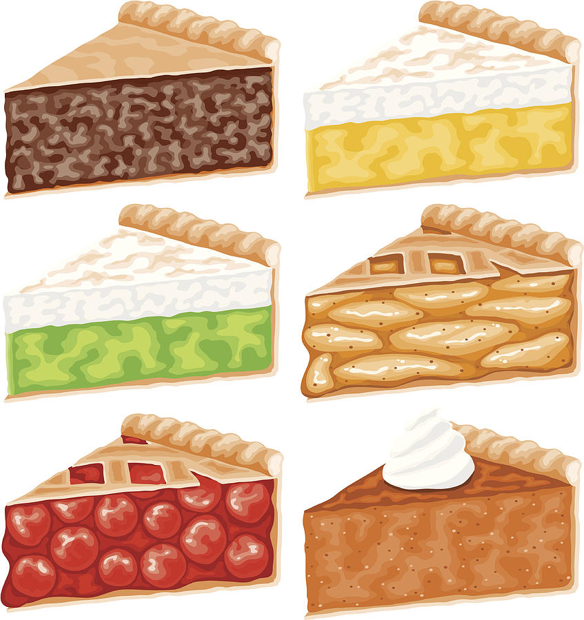 Pie Slices Icon Set Drawing by Bortonia
