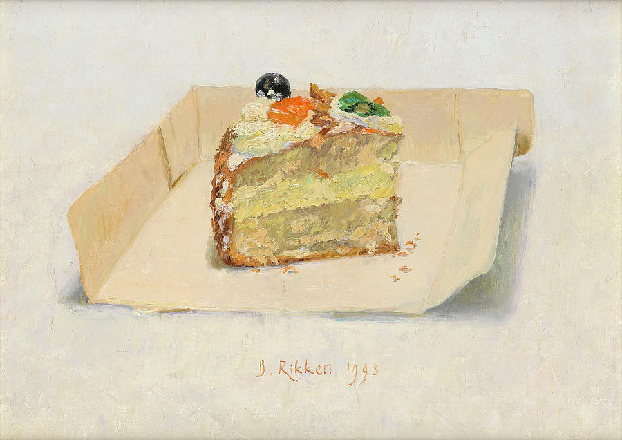 Sweet Cake Painting - Piece of pastry by Ben Rikken Sweet Cake Painting - Piece of pastry by Ben Rikken