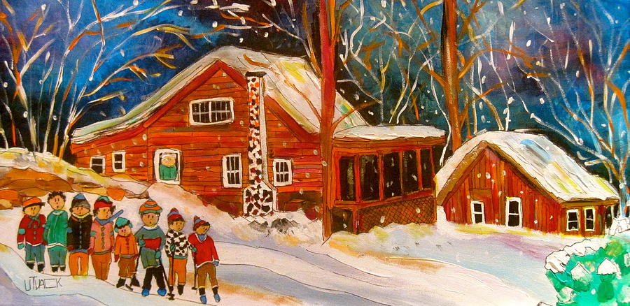 Piedmont Family Winter Painting by Michael Litvack