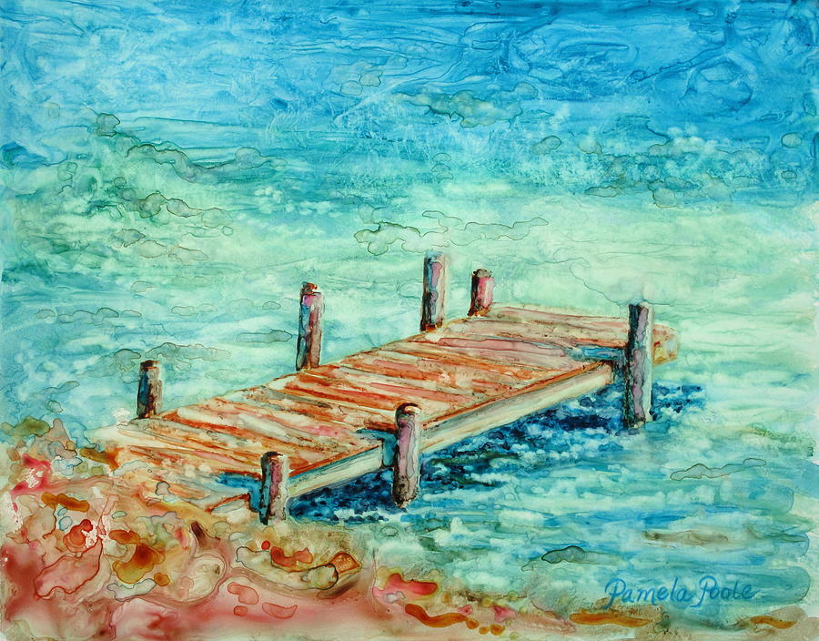 Pier Artistry Painting by Pamela Poole