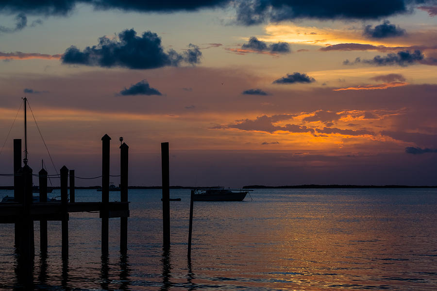 Boat Photograph - Pier at Buttonwood Sound by Ed Gleichman