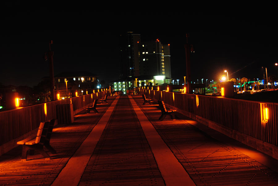 Pier Photograph - Pier at Night by Jon Cody