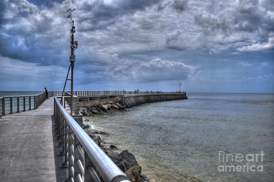 Pier at Sebastian Inlet state park Photograph by Timothy Lowry