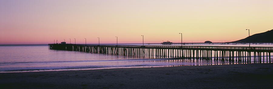 Pier At Sunset, Avila Beach Pier, San Photograph by Panoramic Images