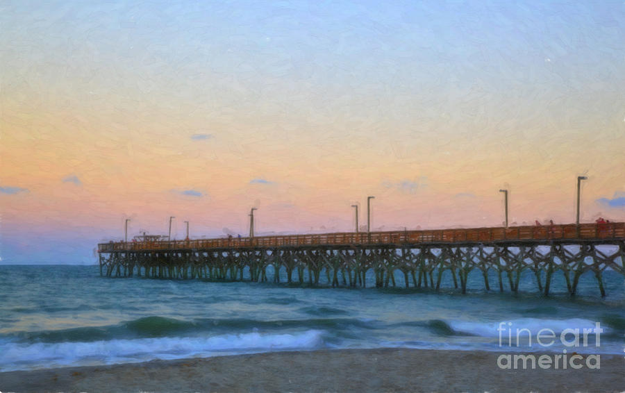 Pier at Sunset Digital Art by Jill Lang