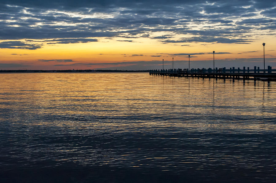 Pier at Sunset Seaside NJ  Photograph by Terry DeLuco