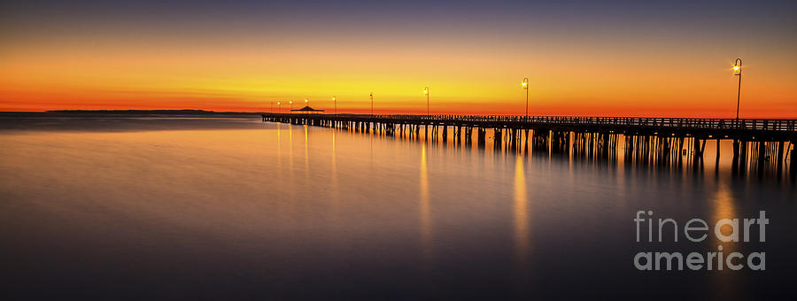 Pier Photograph - Pier Before Dawn by Silken Photography
