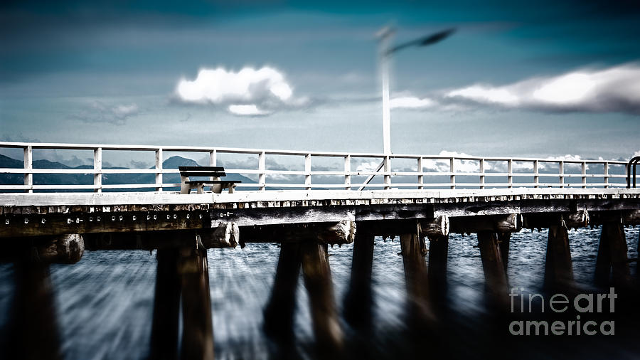 Pier Bench Photograph by Perry Webster