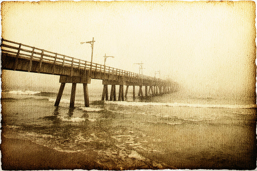 Pier In A Storm Photograph by Skip Nall