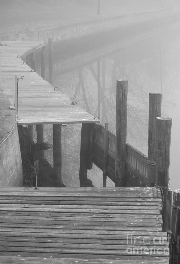 Pier in Fog Photograph by Randi Grace Nilsberg