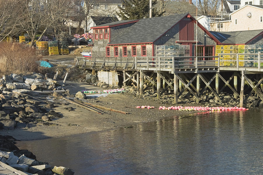 Landscape Photograph - Pier in Tenants Harbor Maine by Keith Webber Jr