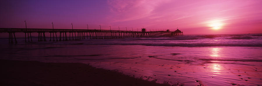 Pier In The Pacific Ocean At Dusk, San Photograph by Panoramic Images