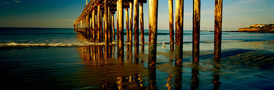 Architecture Photograph - Pier In The Pacific Ocean, Cayucos by Panoramic Images