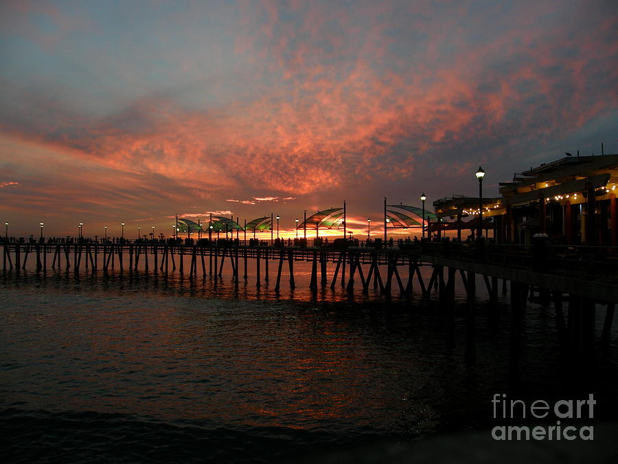 Pier Sunset Photograph by Bev Conover